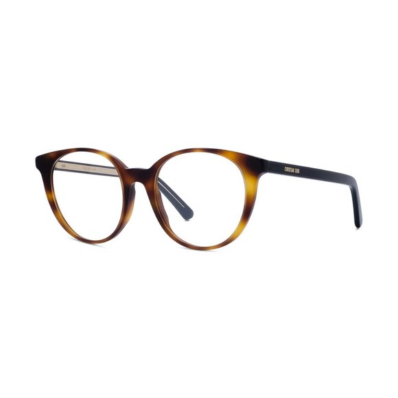 NEW AUTHENTIC DIOR DIORSPIRITO RI 2600  HAVANA CLEAR ROUND WOMEN DIOR EYEGLASSES - Picture 1 of 3